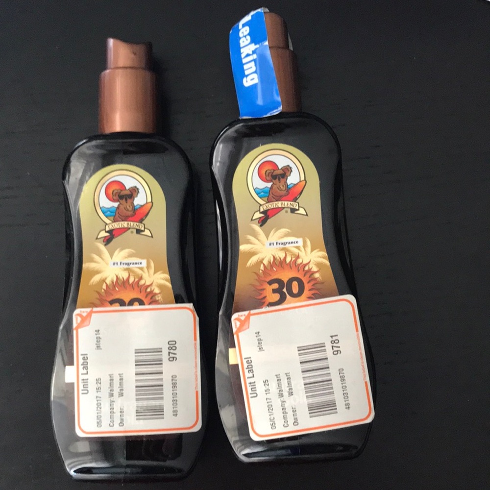 Two Australian Gold 30 Spray Gel Sunscreen with Instant Bronzer